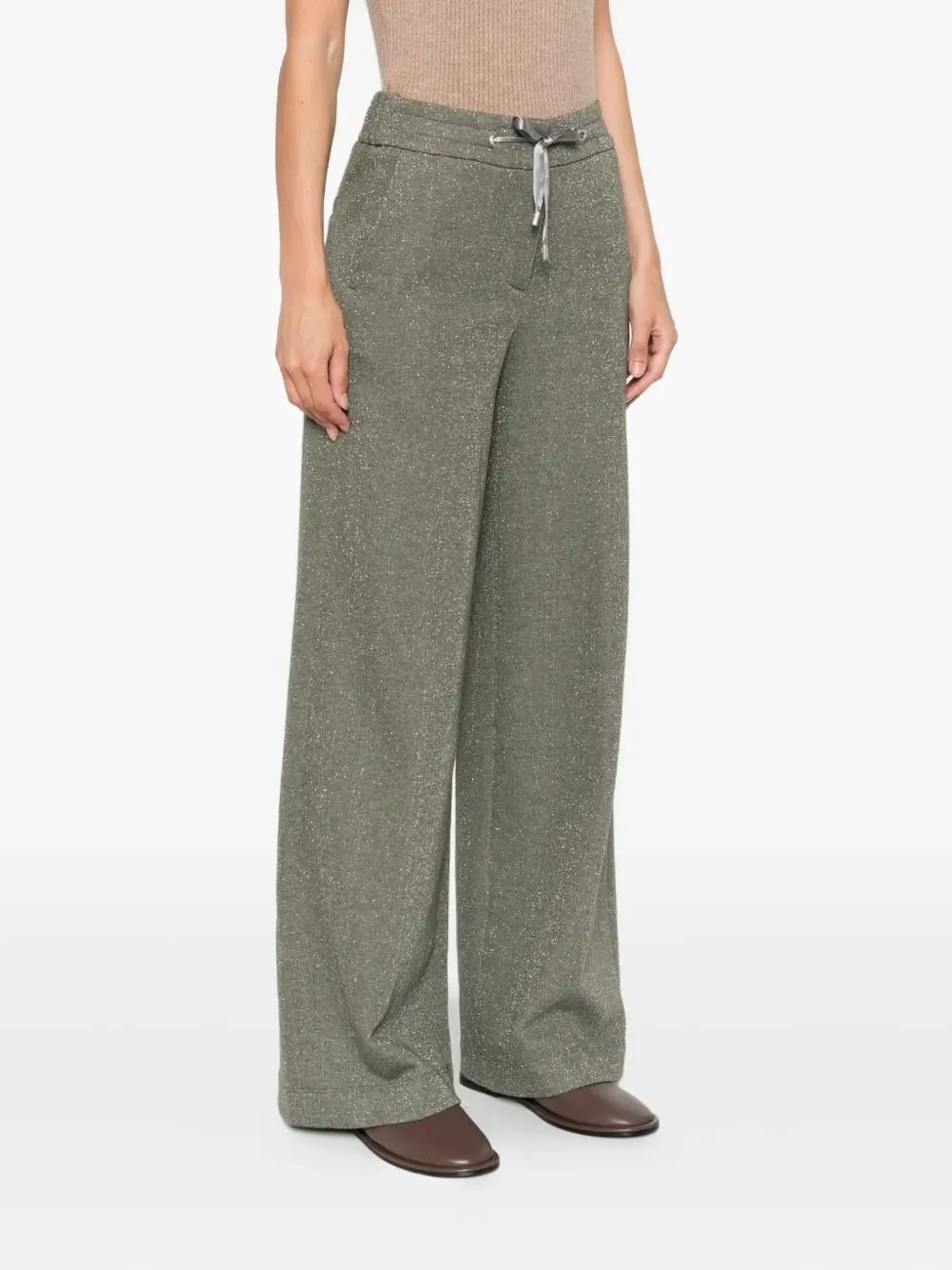 Peserico Drawstring Wide-Leg Pants