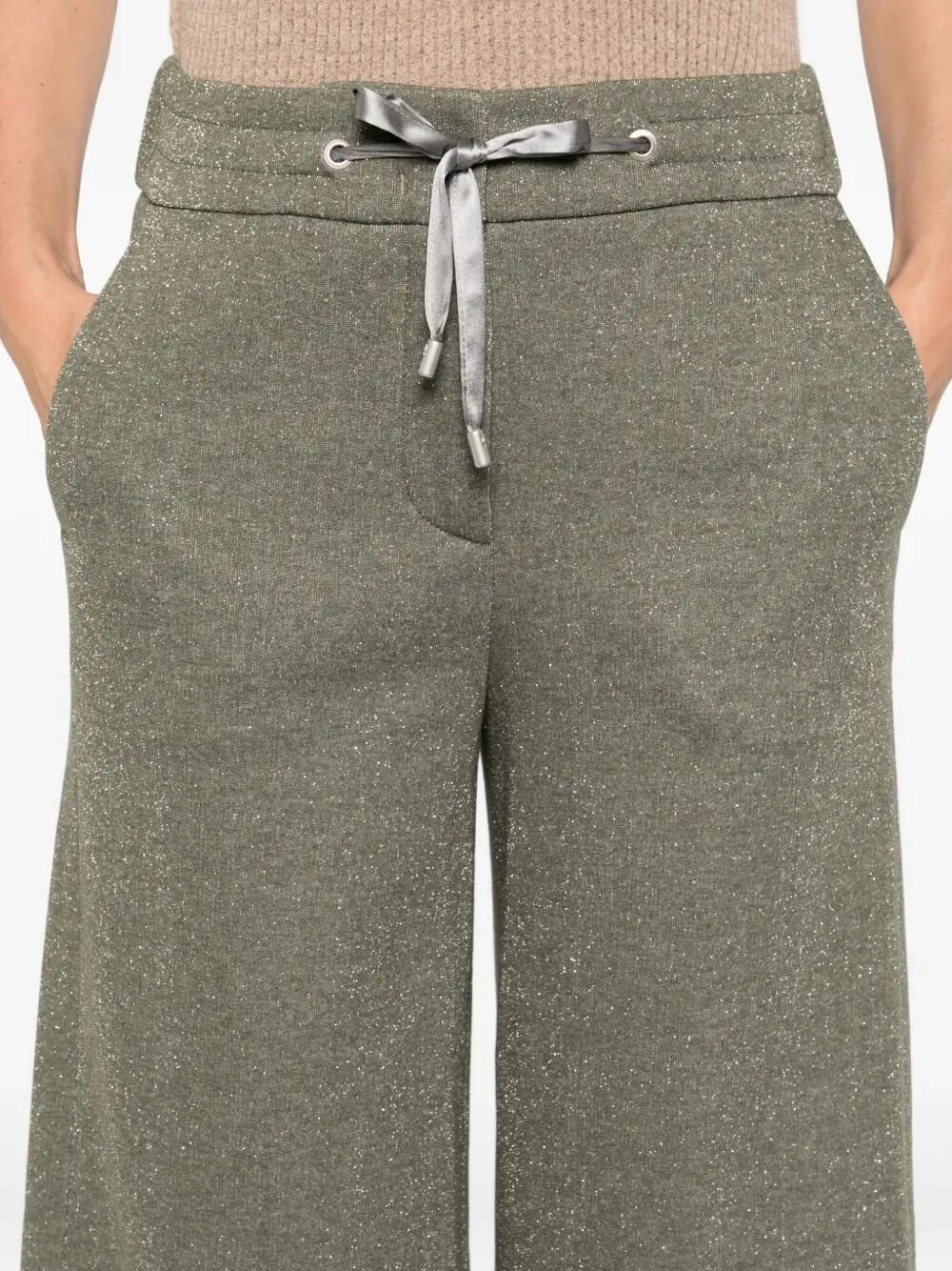 Peserico Drawstring Wide-Leg Pants