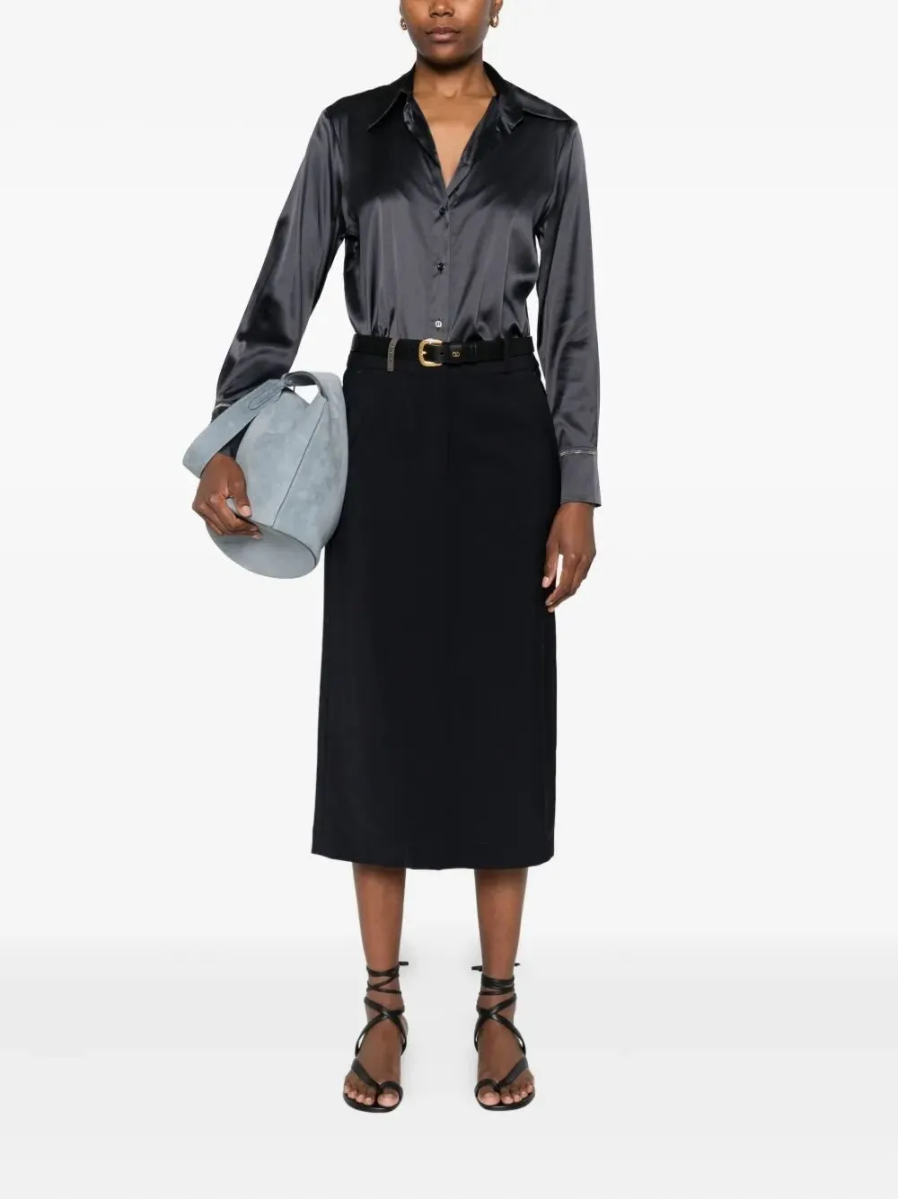 Peserico Silk Button-Up Shirt