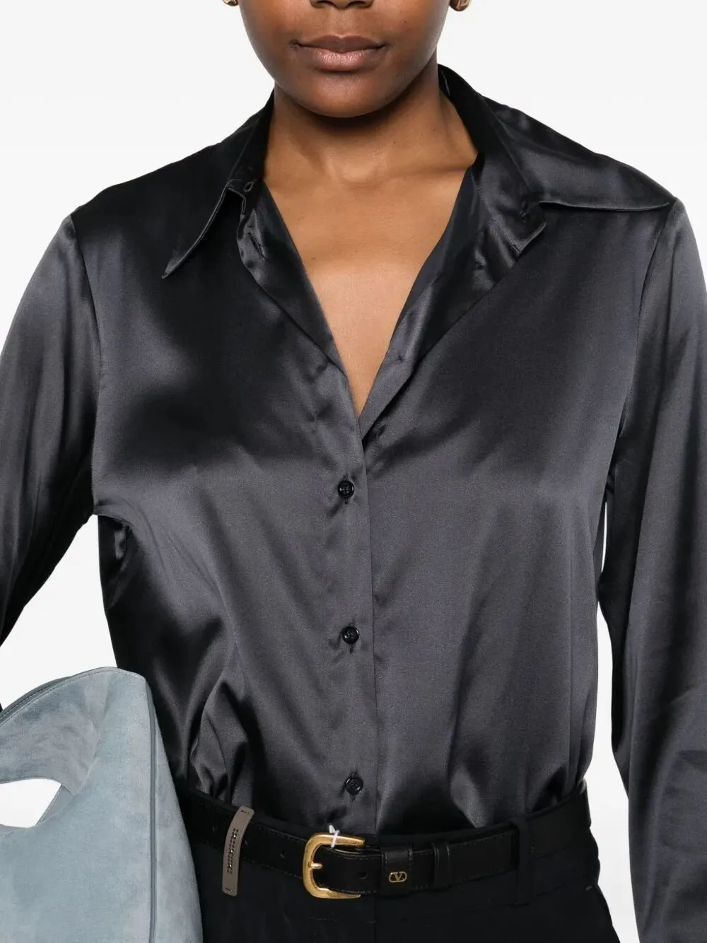 Peserico Silk Button-Up Shirt