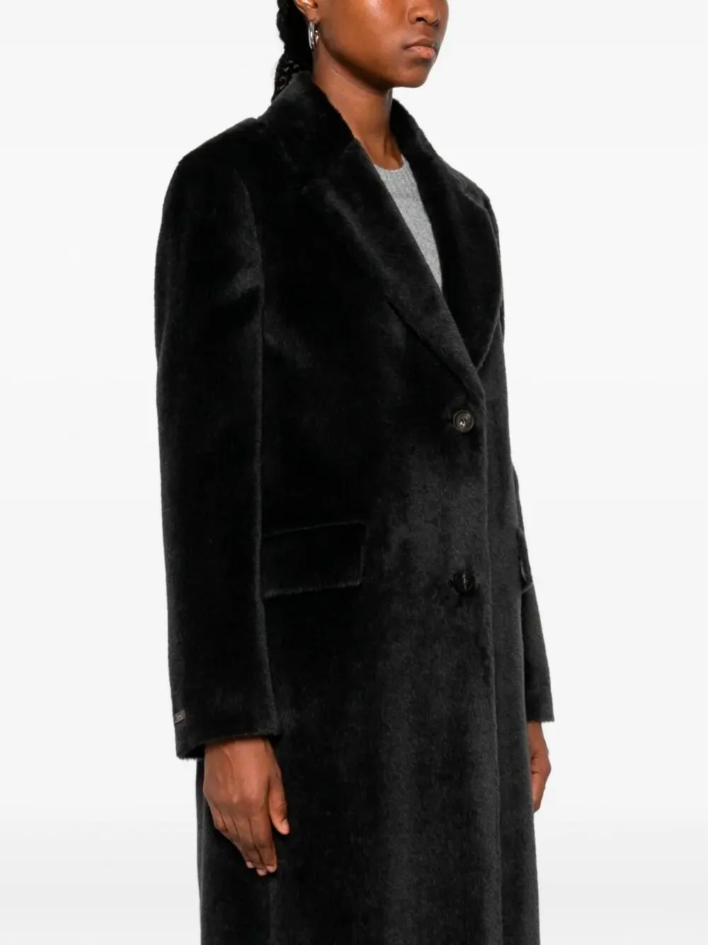 Peserico Single-Breasted Alpaca Coat