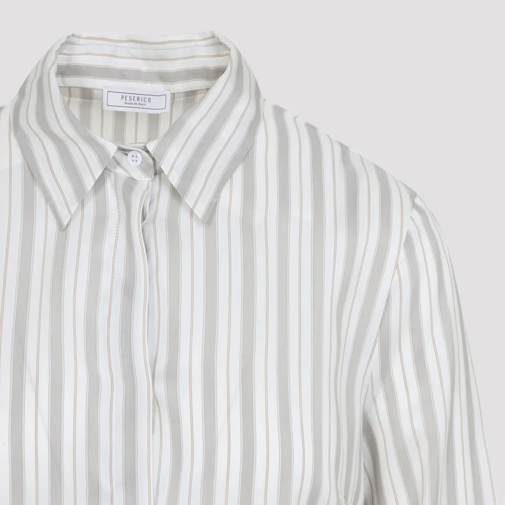 Peserico Striped Silk Shirt