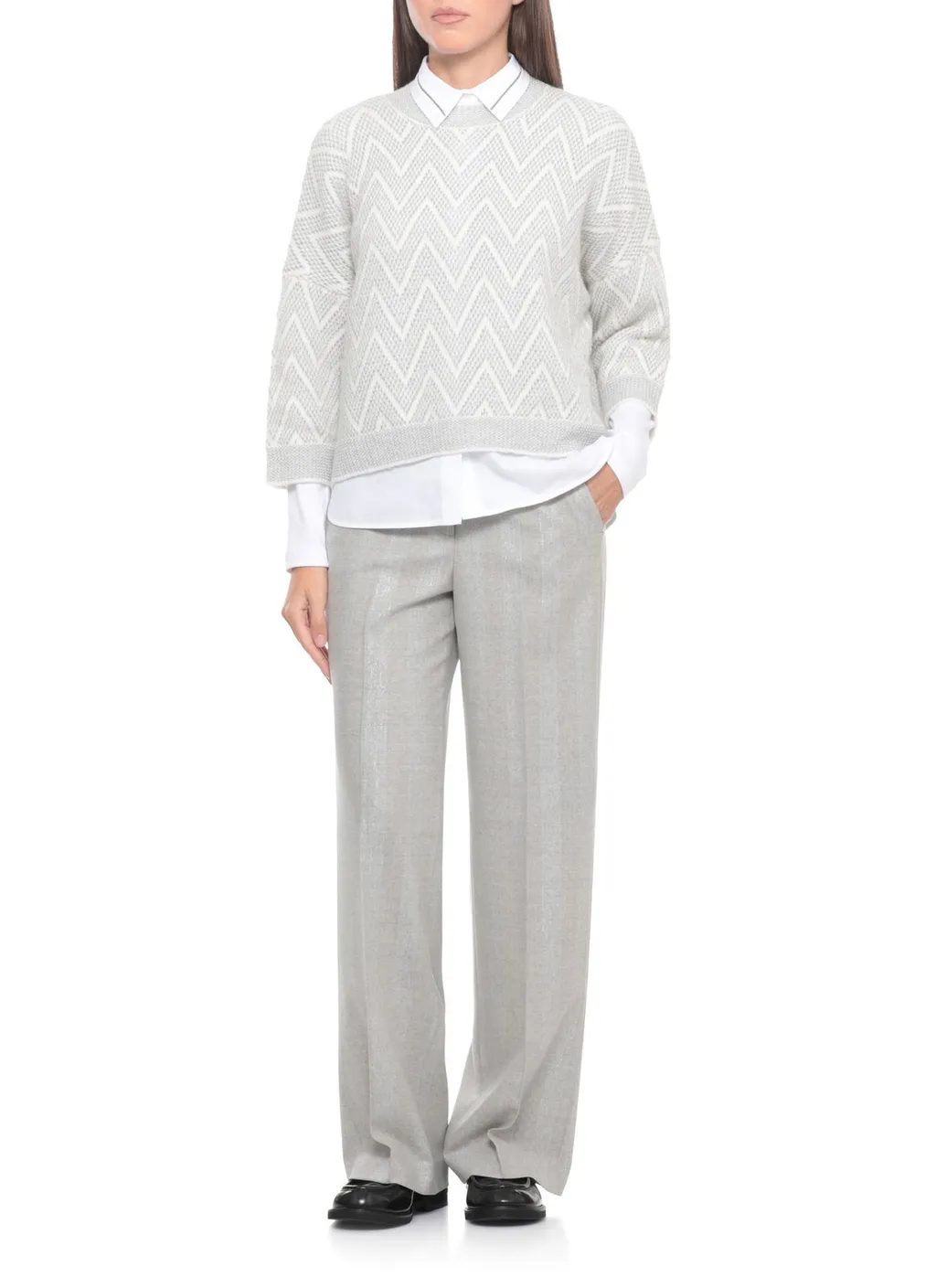Peserico Chevron Knit Sweater
