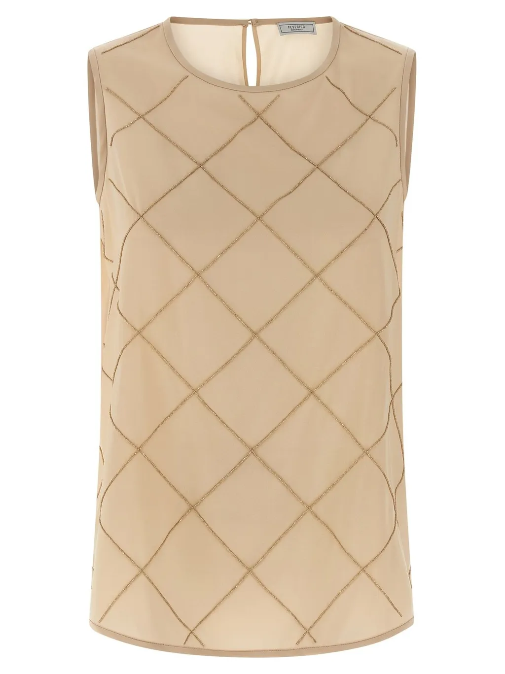 Peserico Beaded CrÊPe De Chine Top