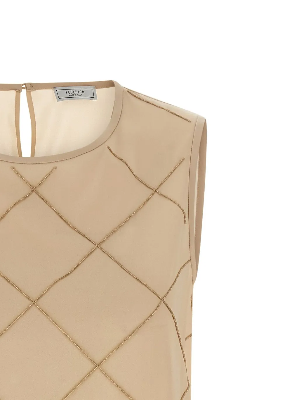 Peserico Beaded CrÊPe De Chine Top