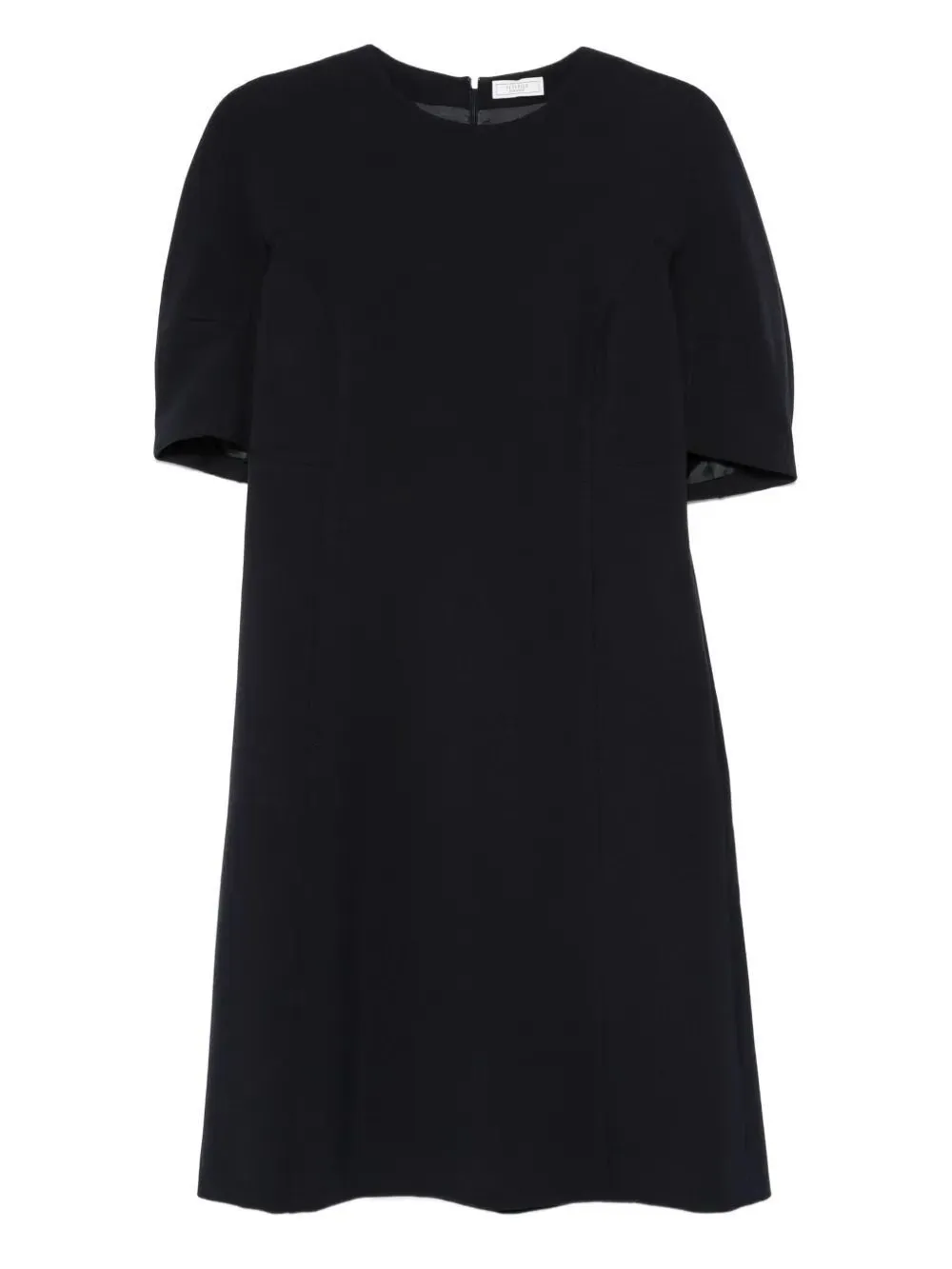 Peserico Puff-Sleeve Midi Dress