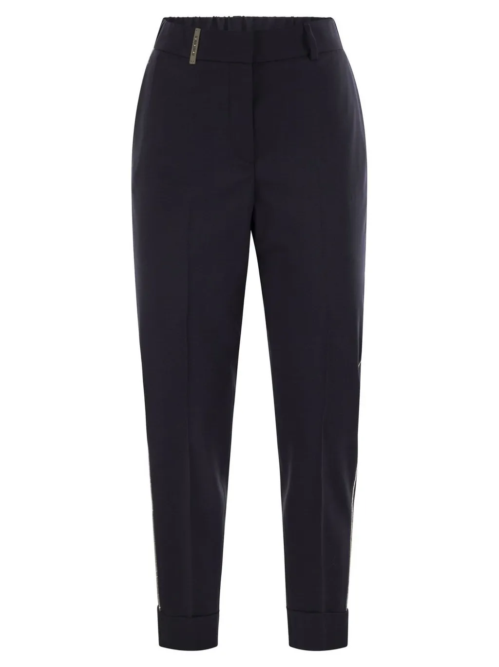 Peserico High-Waist Slim-Fit Pants