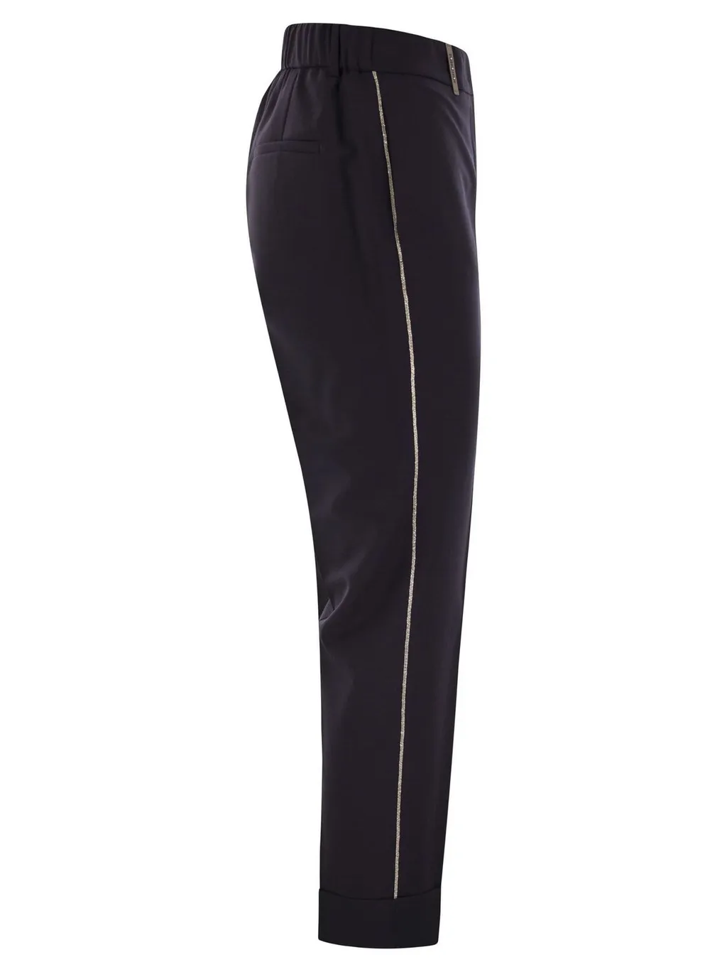 Peserico High-Waist Slim-Fit Pants