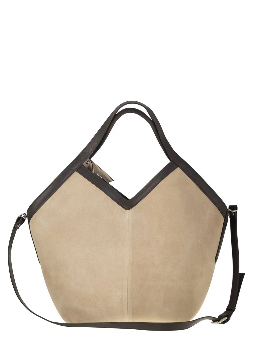 Peserico Suede Trim Tote Bag