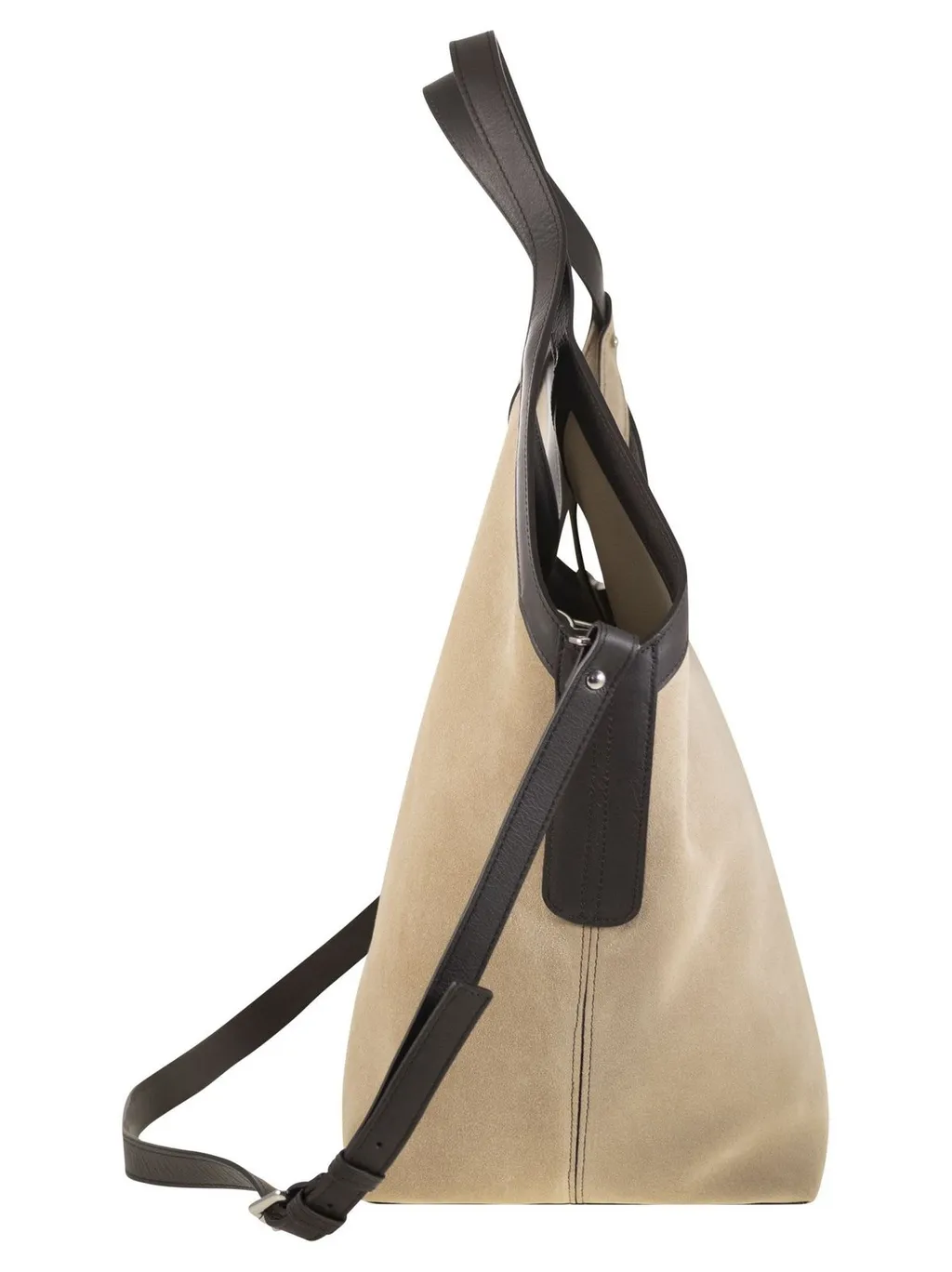 Peserico Suede Trim Tote Bag
