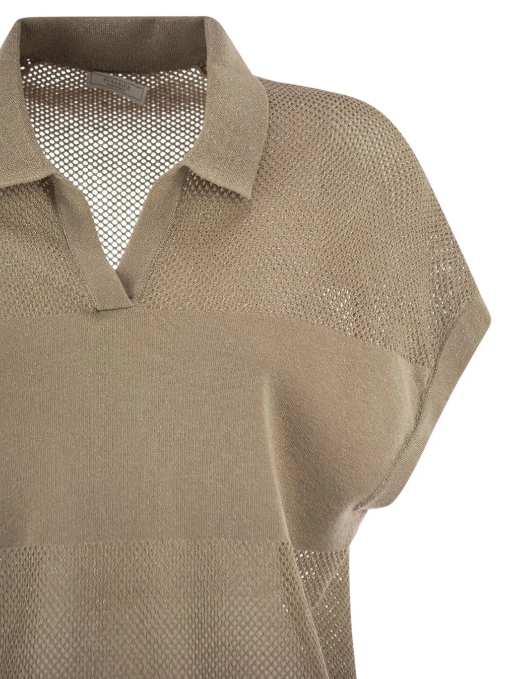 Peserico Vanise Lurex Polo Knitwear