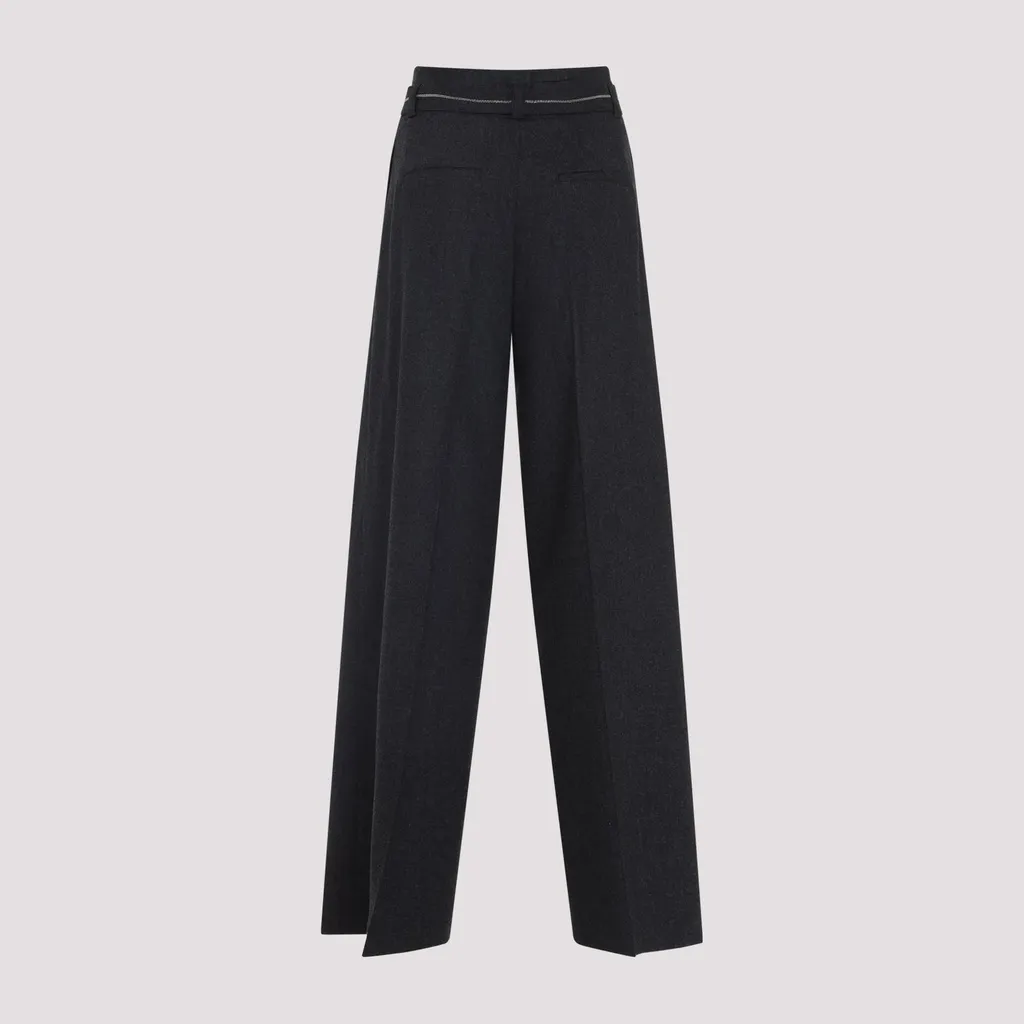 Peserico Wide-Leg Tie-Waist Pants