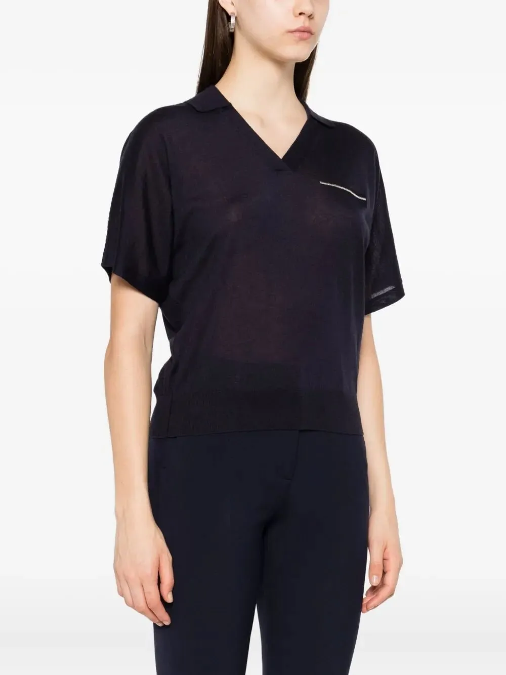 Peserico V-Neck Tricot Sweater