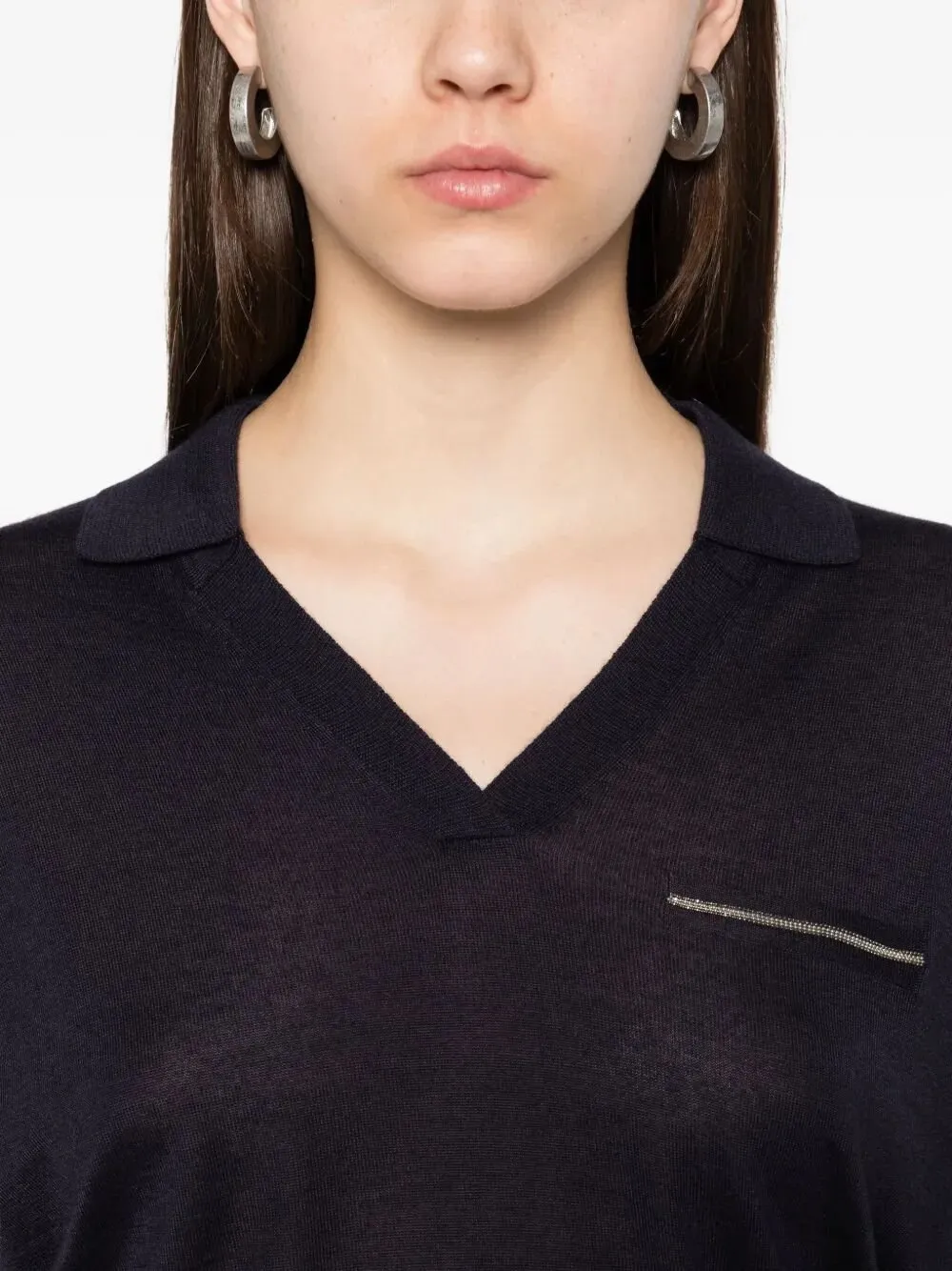 Peserico V-Neck Tricot Sweater