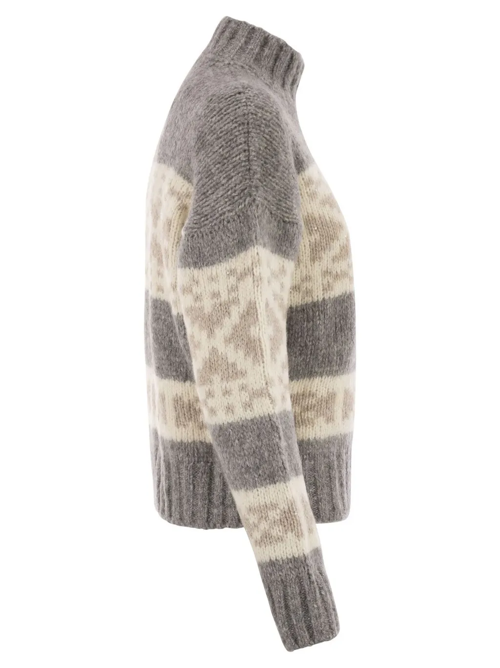 Peserico Geometric High Neck Knitwear