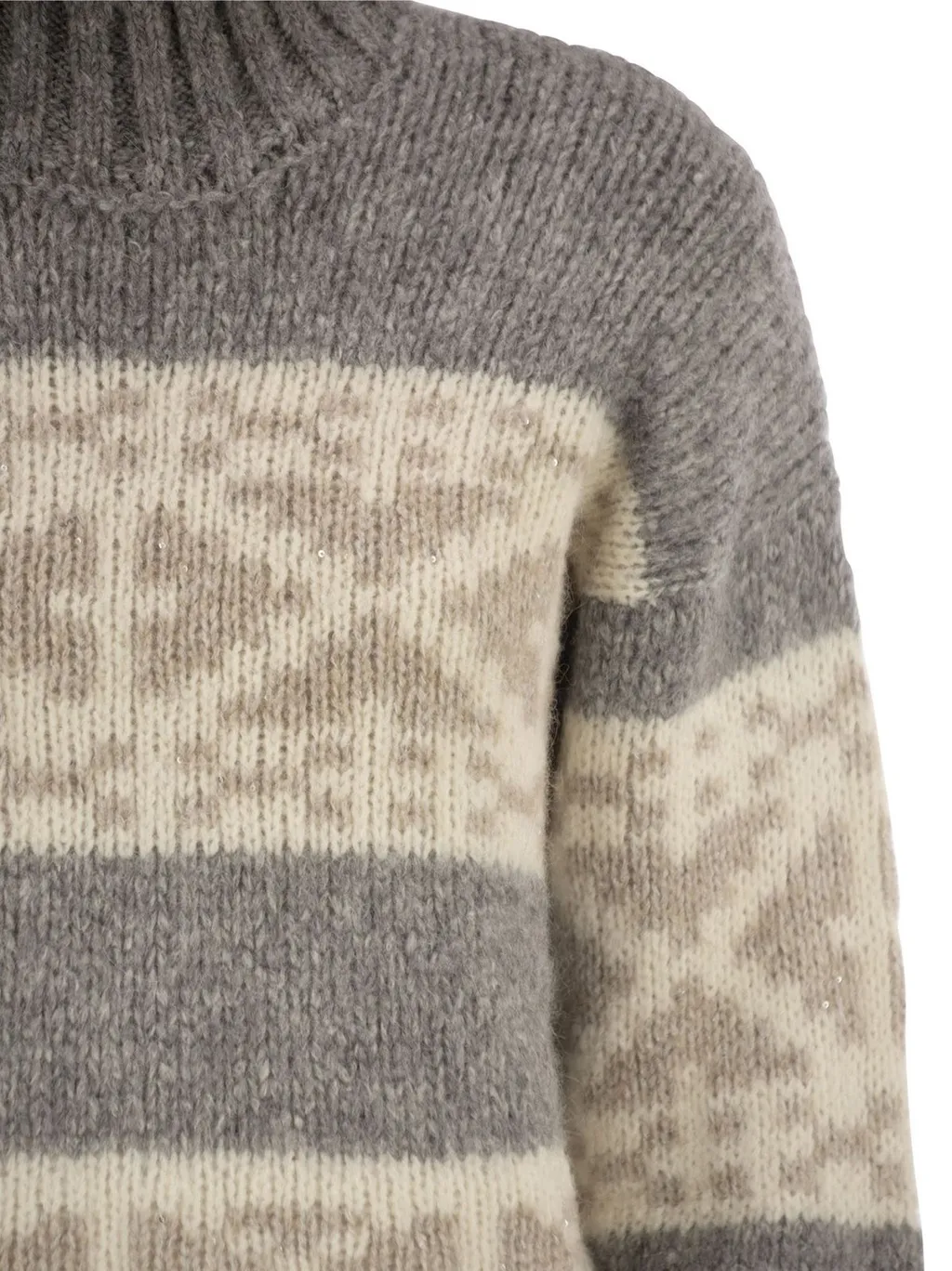 Peserico Geometric High Neck Knitwear