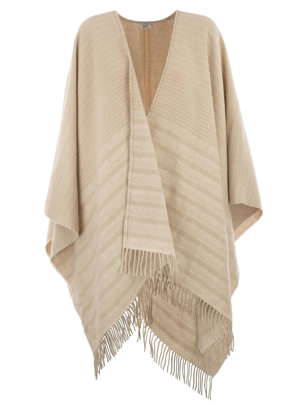 Peserico Lurex Fringed Cape