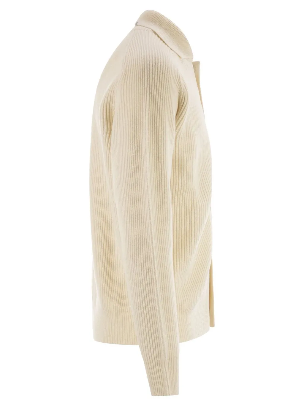 Peserico Ribbed Wool Cardigan