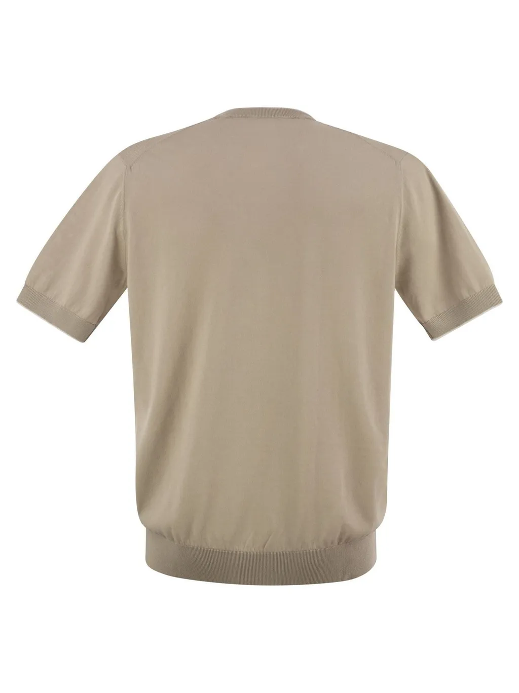 Peserico Stripe-Trim Knit T-Shirt