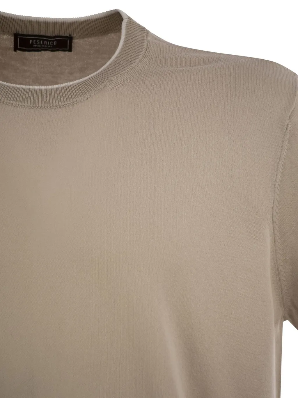 Peserico Stripe-Trim Knit T-Shirt
