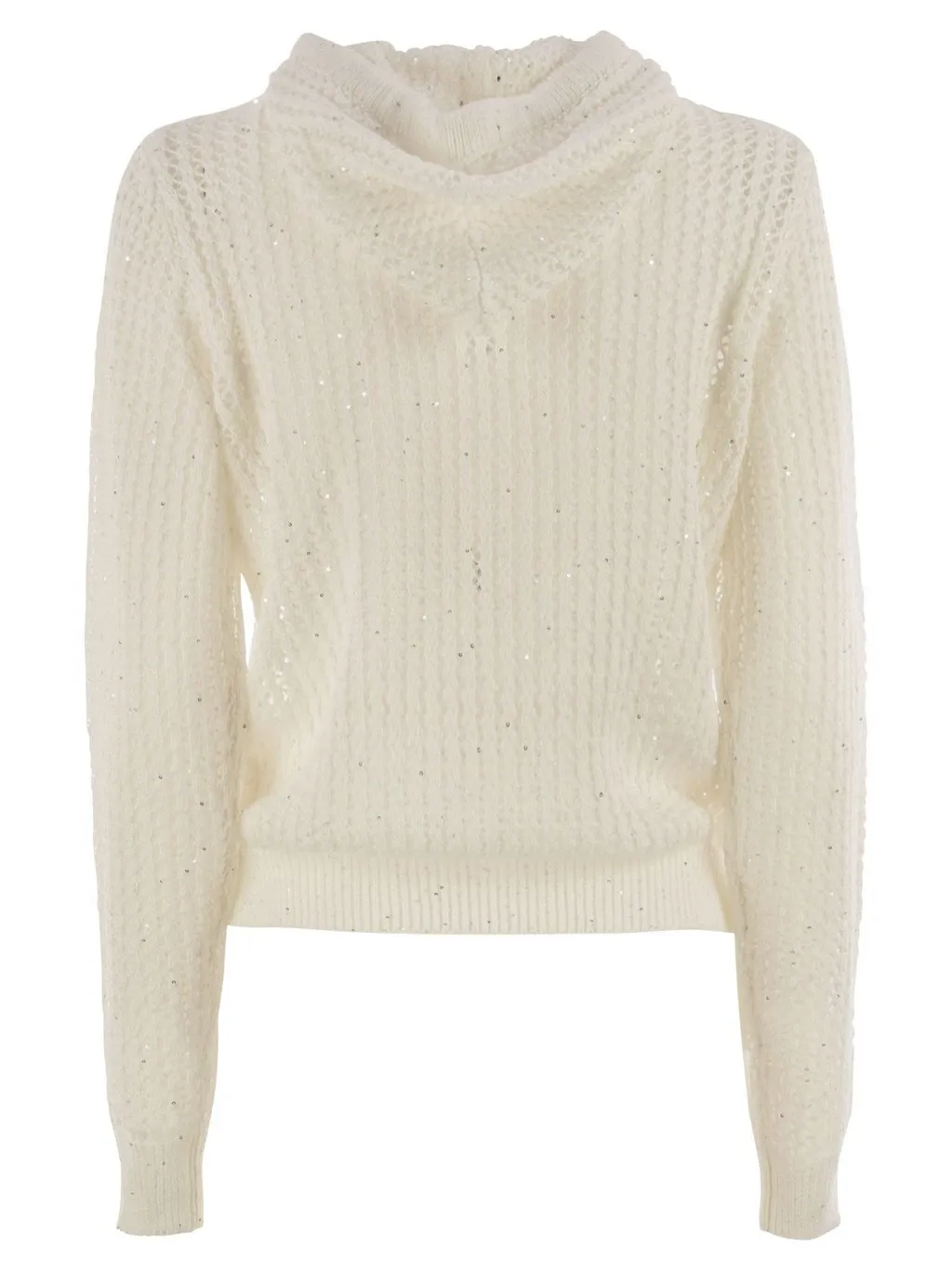 Peserico Sequined Hooded Knitwear