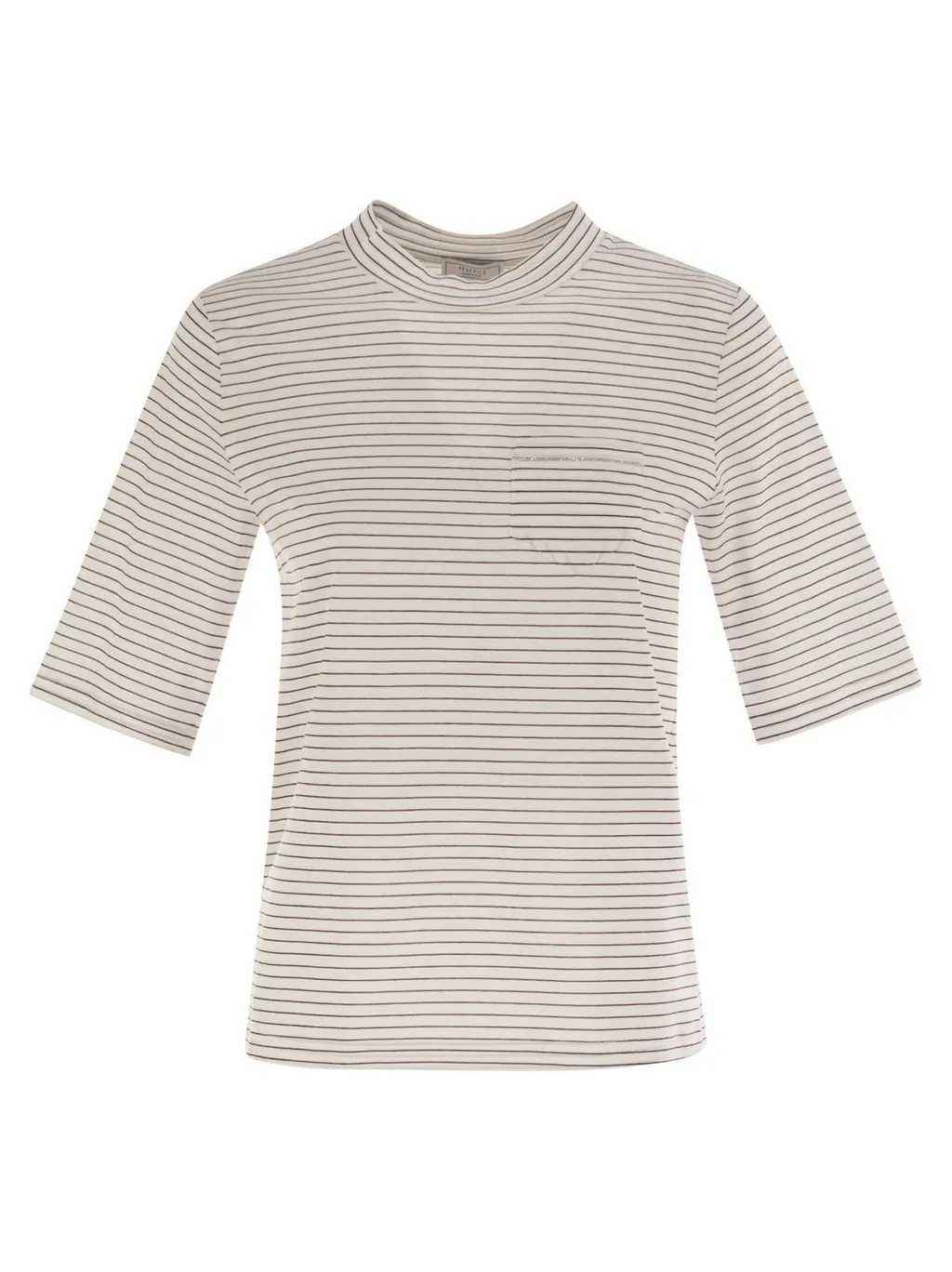 Peserico Striped 3/4 Sleeve Top