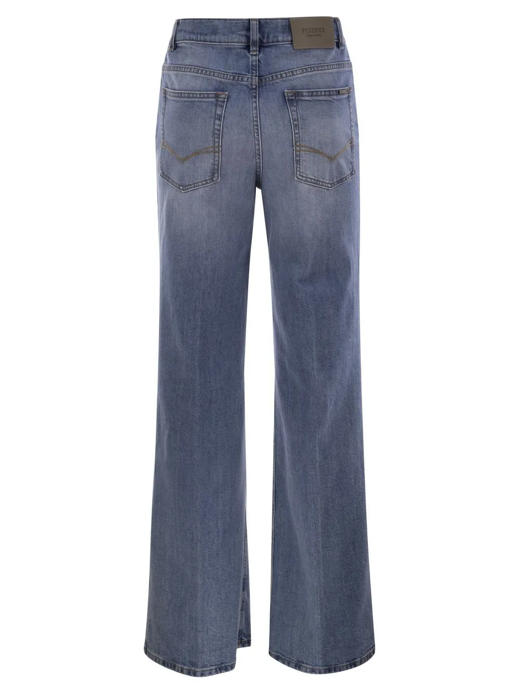 Peserico High-Waisted Wide-Leg Jeans