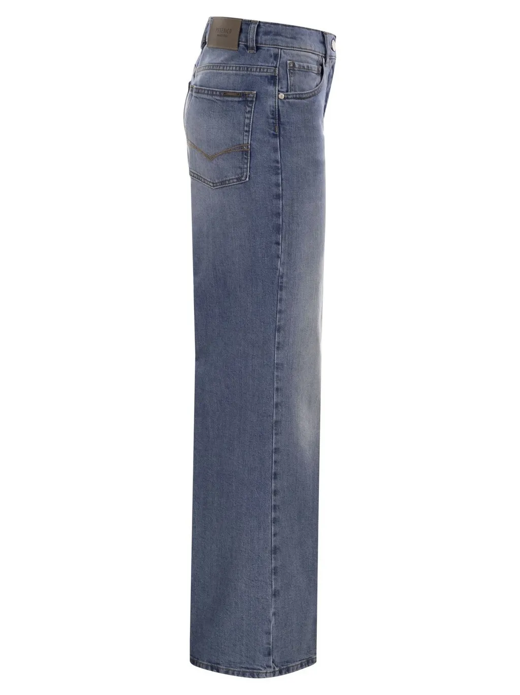 Peserico High-Waisted Wide-Leg Jeans