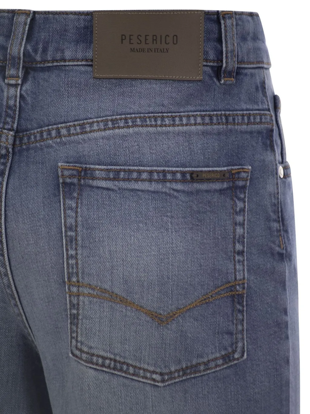 Peserico High-Waisted Wide-Leg Jeans