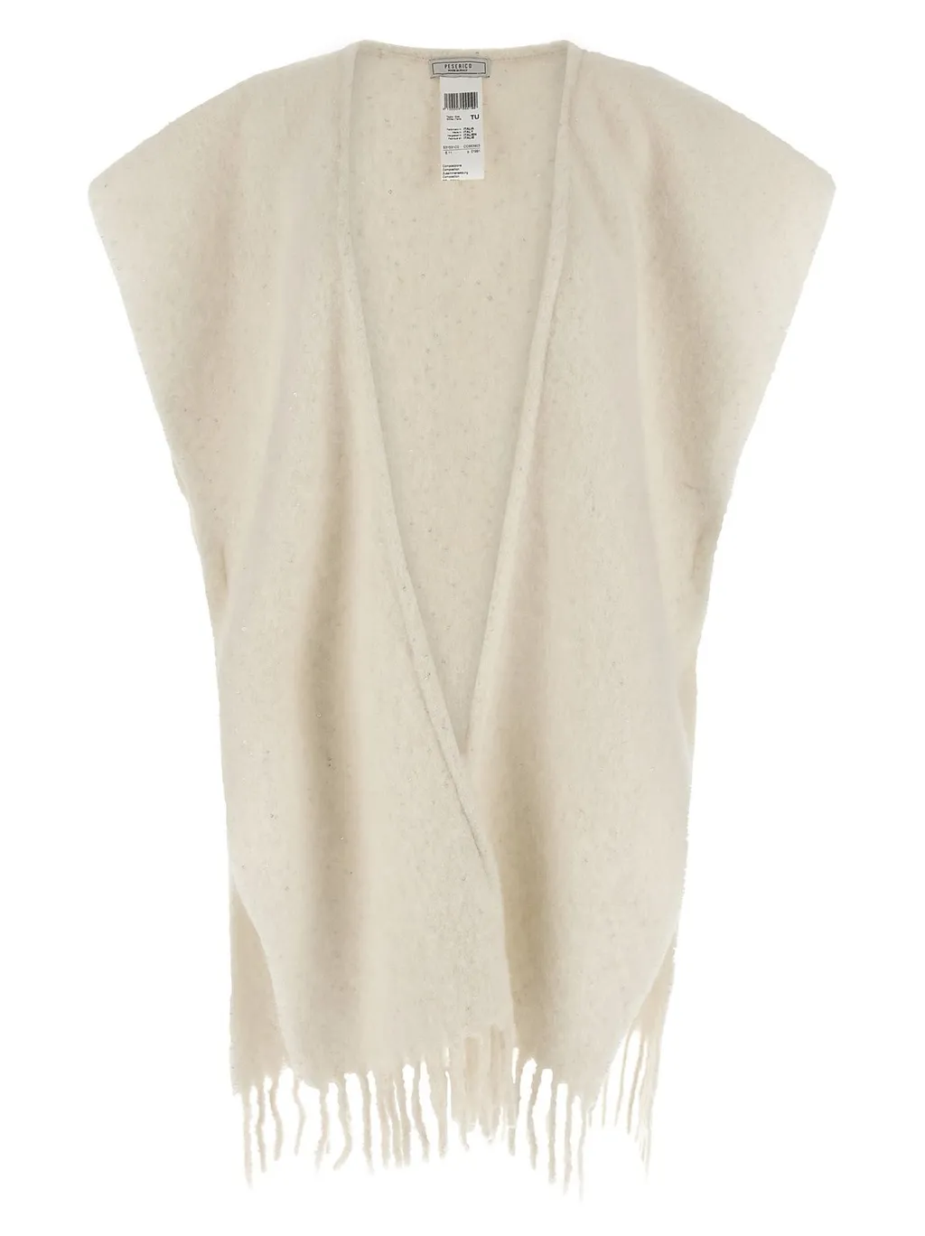 Peserico Bouclé Yarn Cape Coat