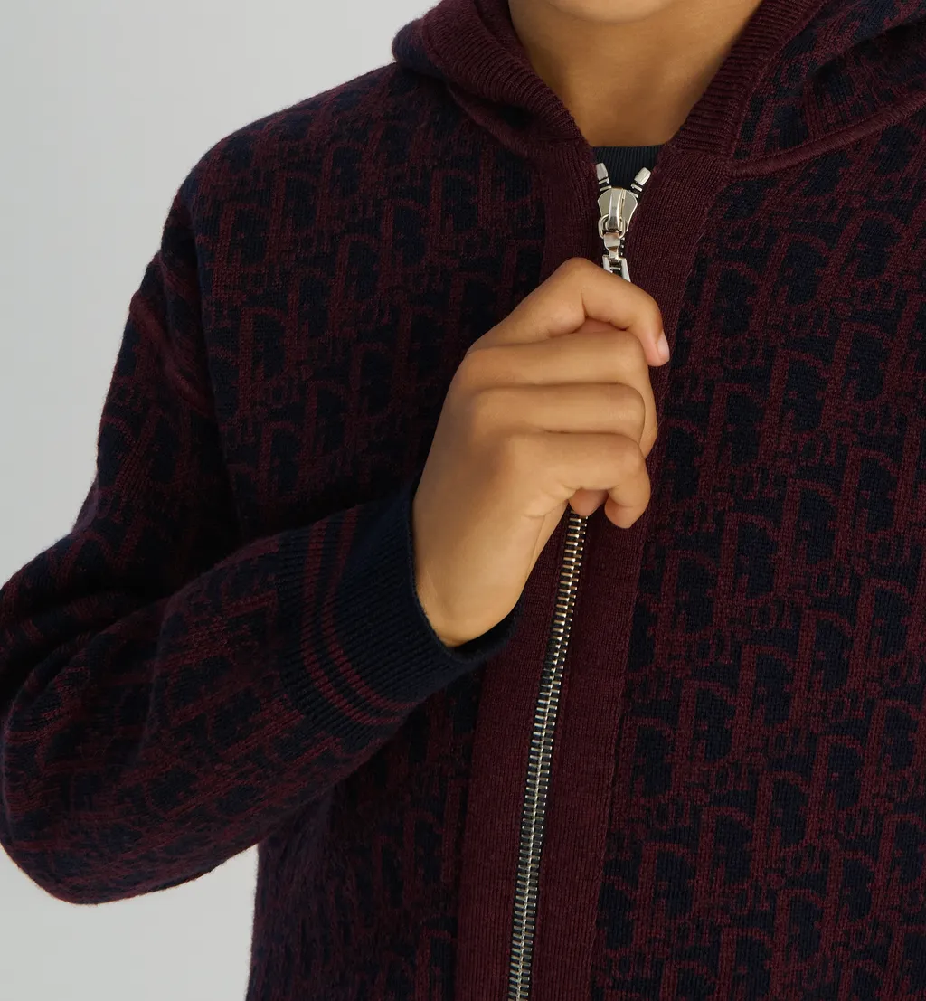 Kids' Reversible Zipped Cardigan With Hood