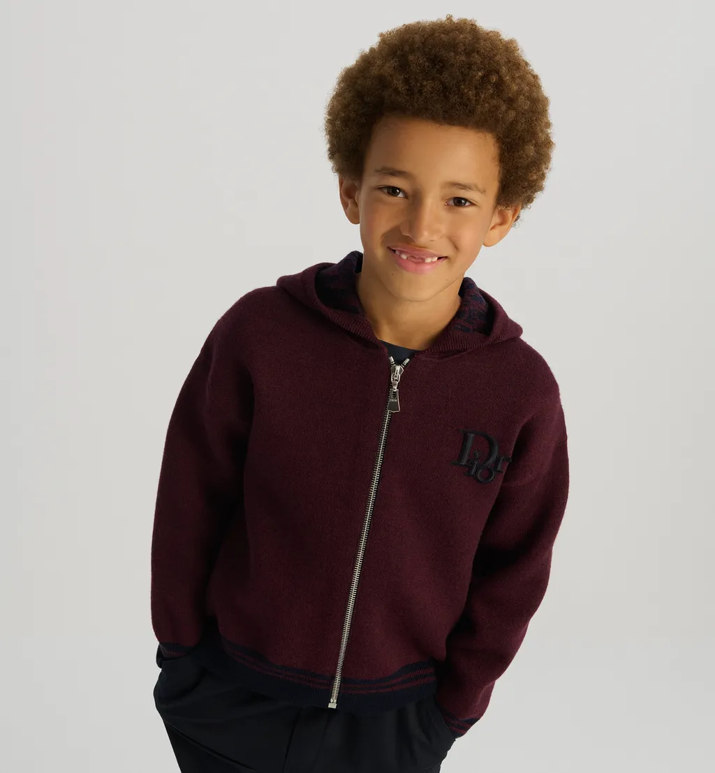 Kids' Reversible Zipped Cardigan With Hood