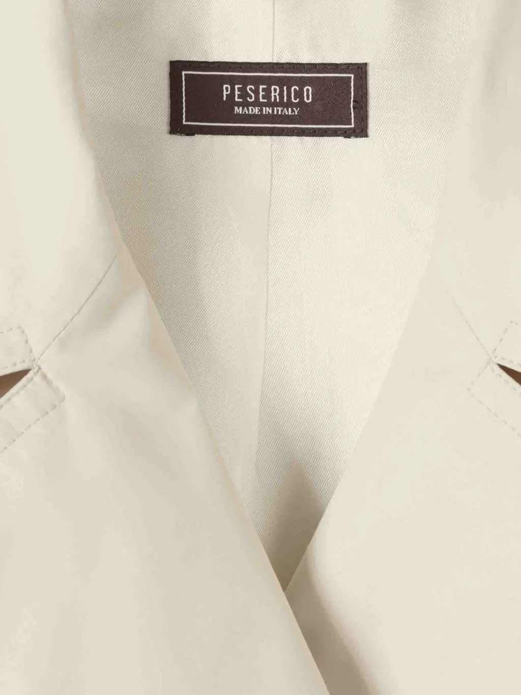 Peserico Double-Breasted Short Trench Coat