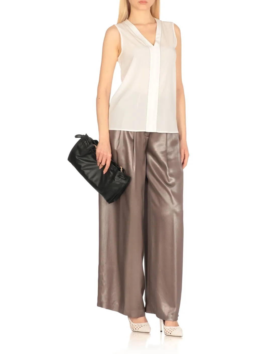 Peserico Sleeveless V-Neck Top