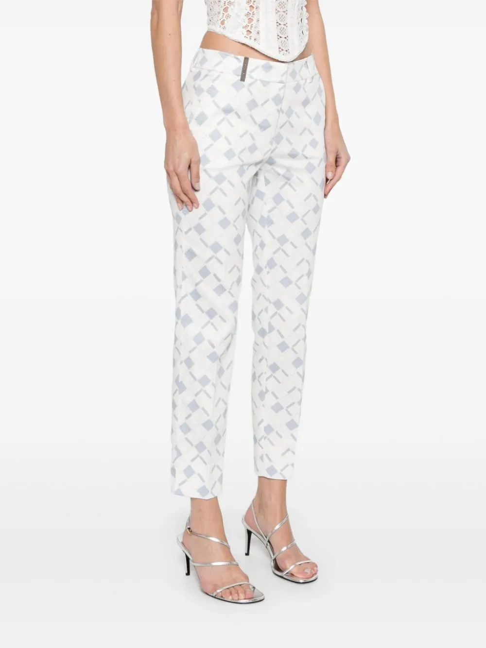 Peserico Patterned Cropped Pants
