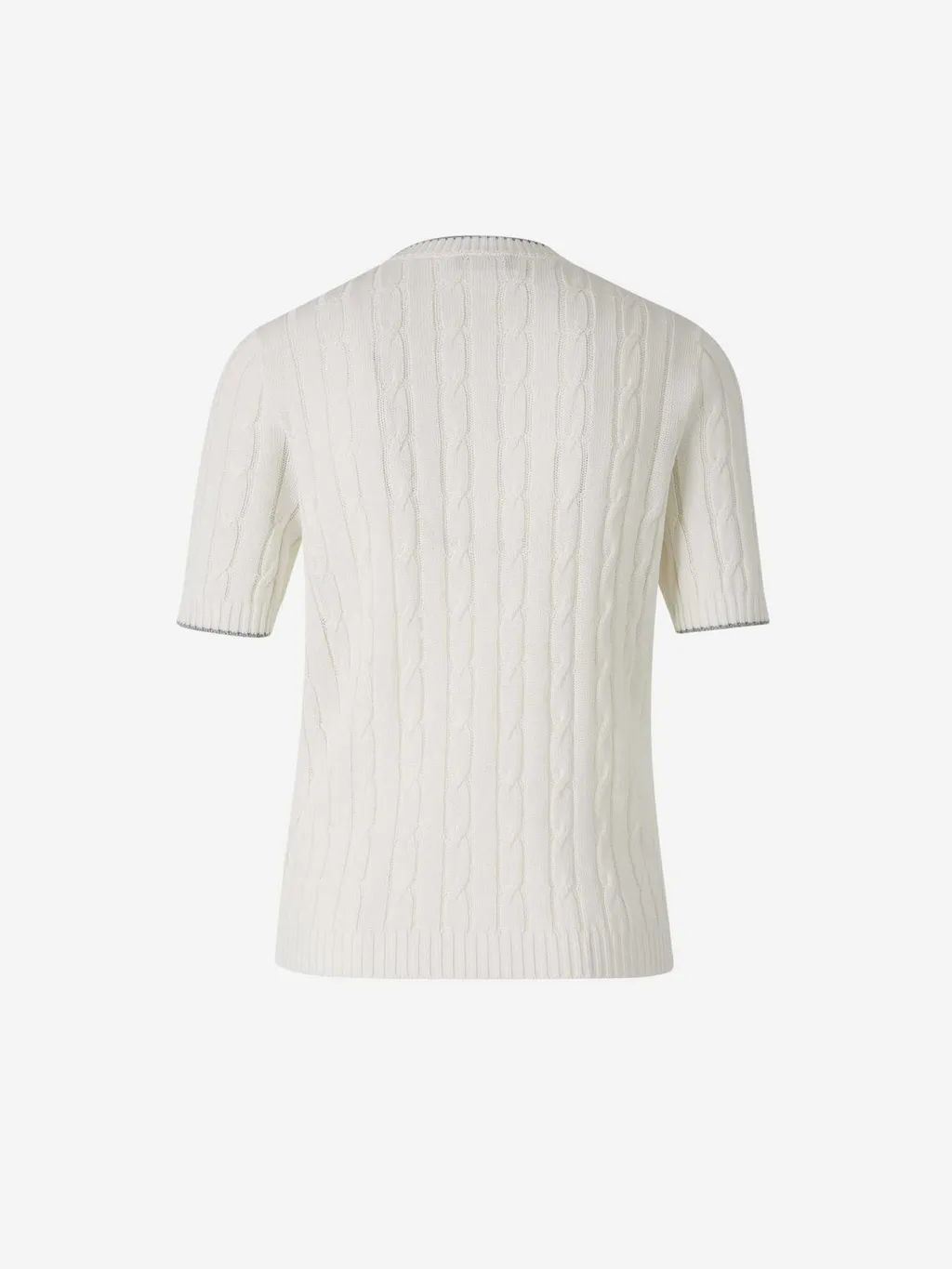 Peserico Contrast Cable Knit Top