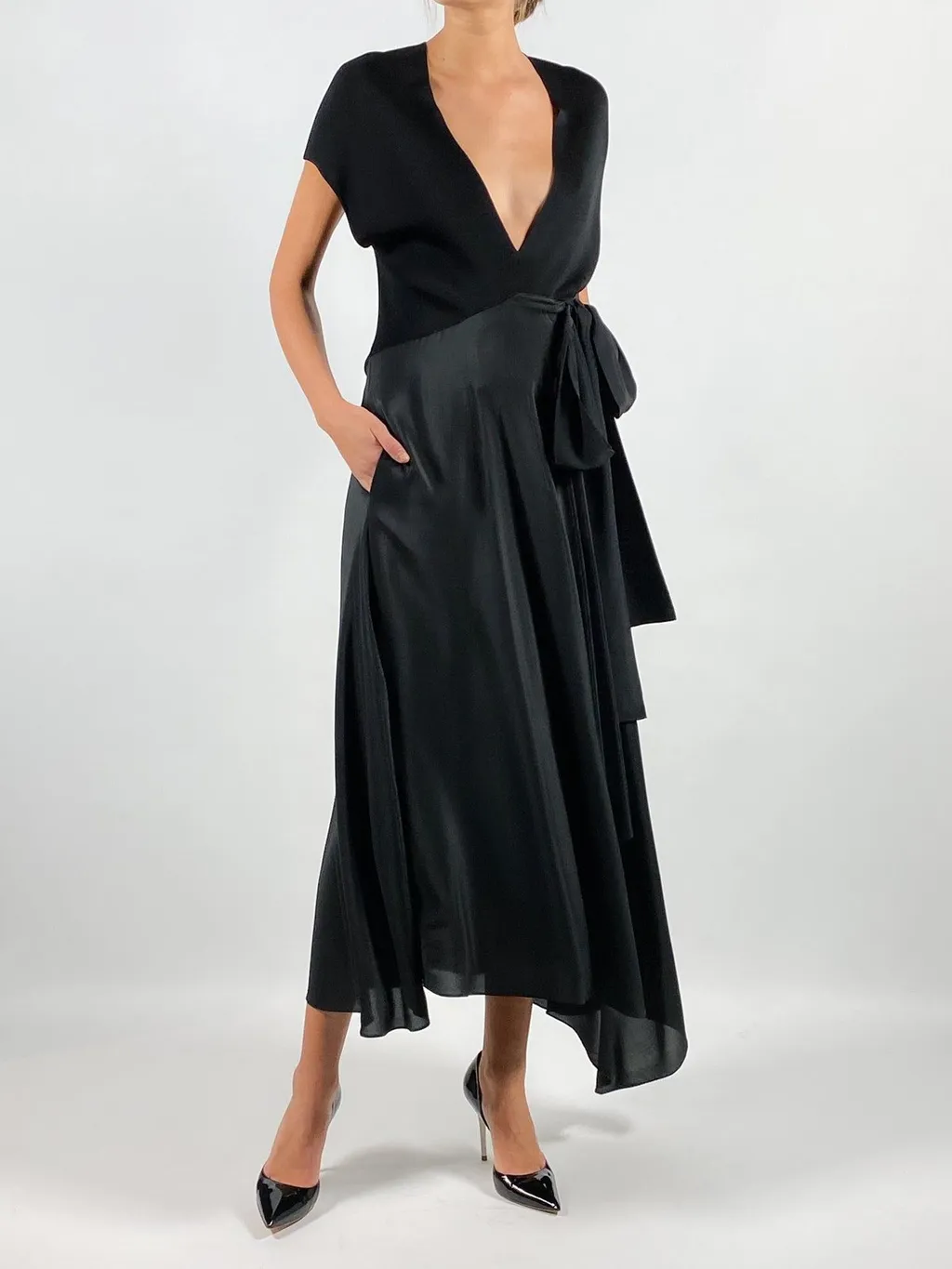Petar Petrov Adaluz V-Neck Wrap Dress