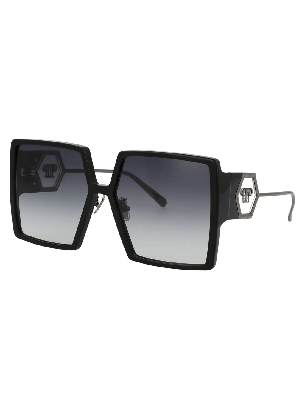 Philipp Plein Logo-Plaque Square-Frame Sunglasses
