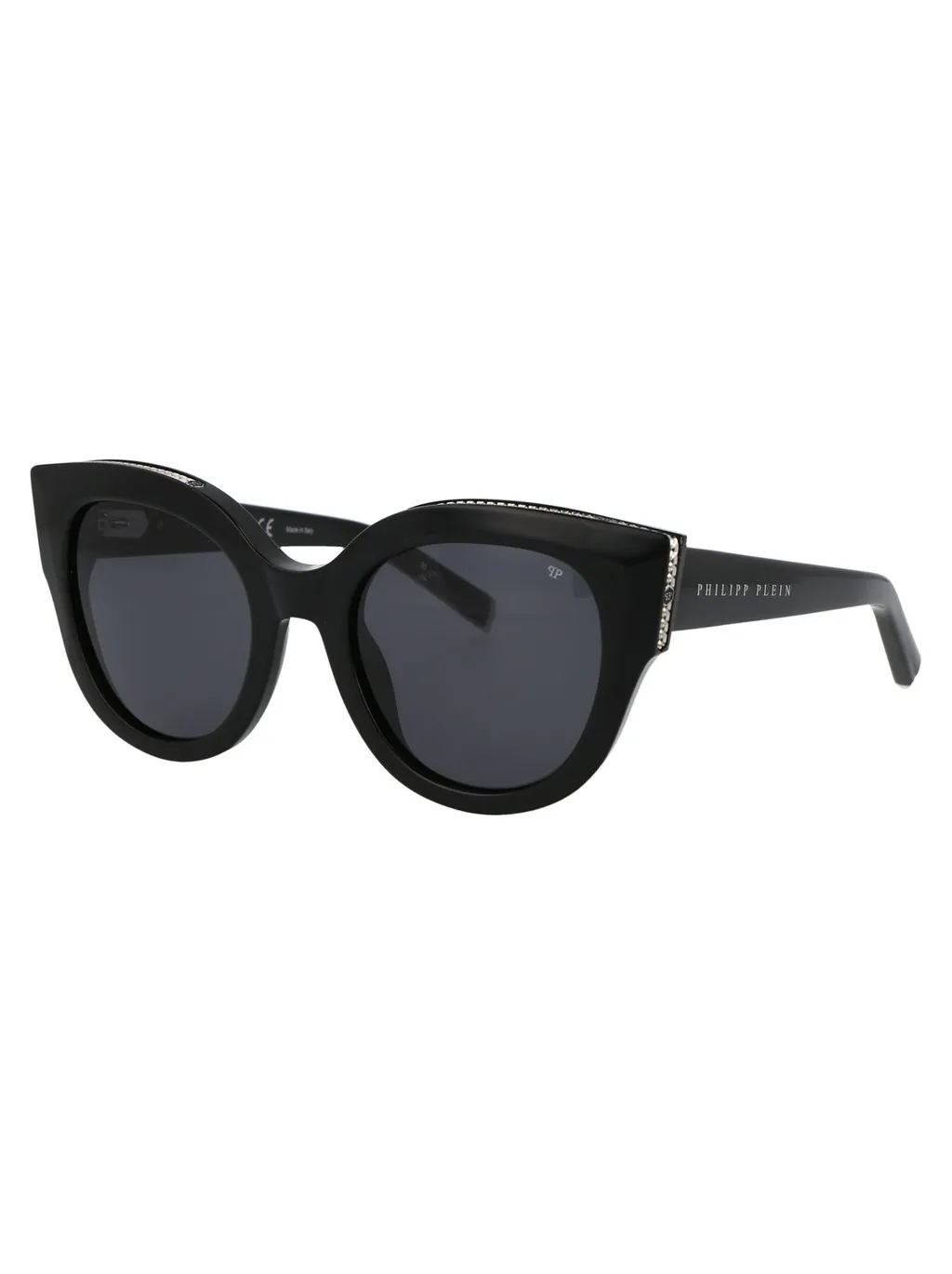 Philipp Plein Logo Engraved Cat-Eye Frame Sunglasses