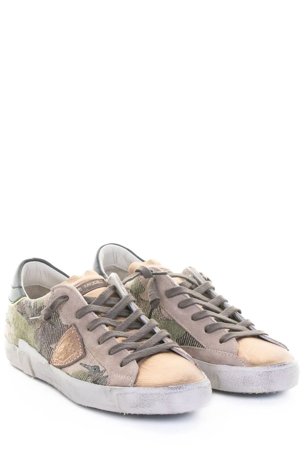 Philippe Model Prsx Logo Patch Lace-Up Sneakers