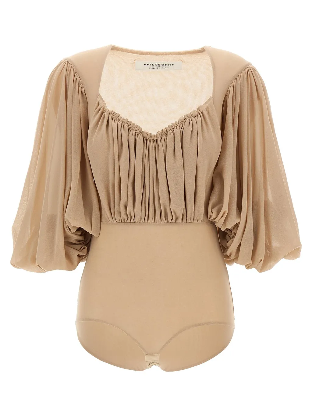 Philosophy Di Lorenzo Serafini Scoop Neck Draped Bodysuit