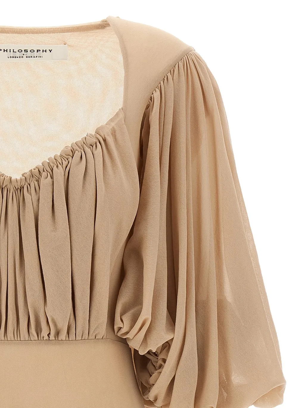 Philosophy Di Lorenzo Serafini Scoop Neck Draped Bodysuit