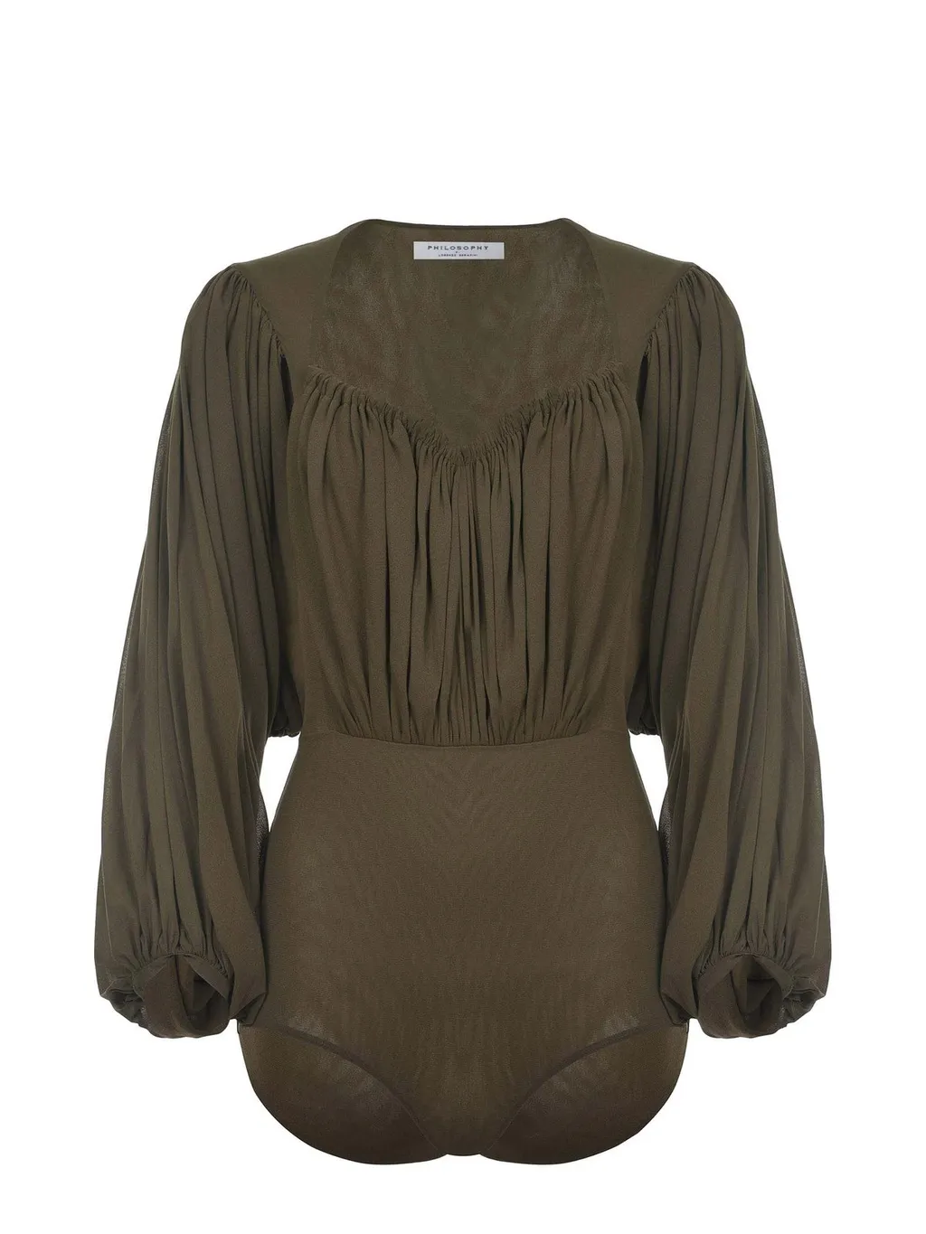 Philosophy Di Lorenzo Serafini Scoop Neck Draped Bodysuit