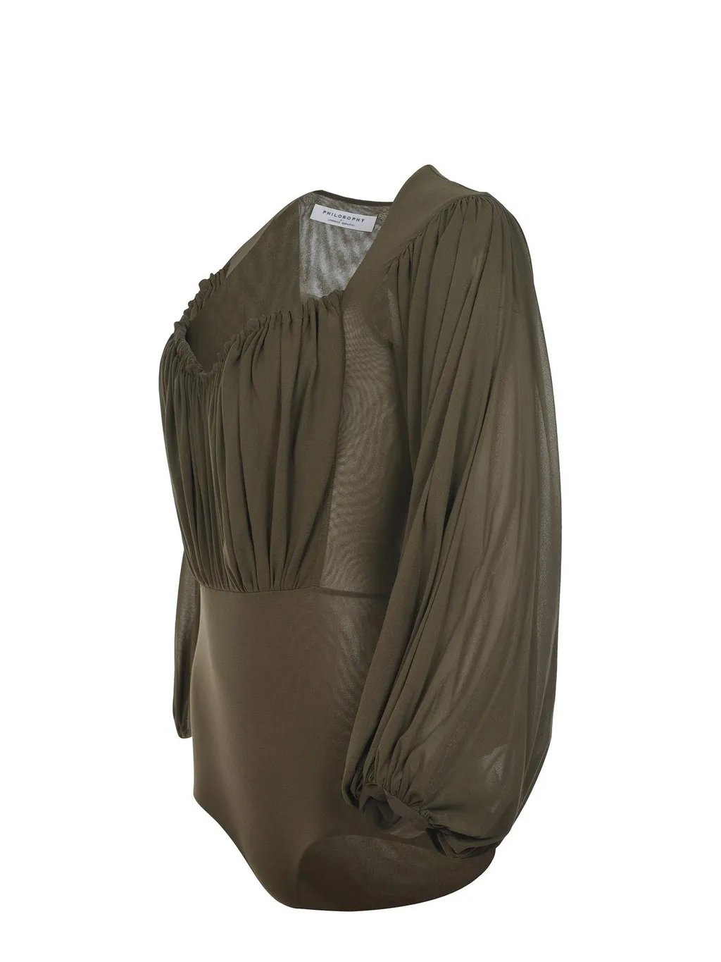Philosophy Di Lorenzo Serafini Scoop Neck Draped Bodysuit