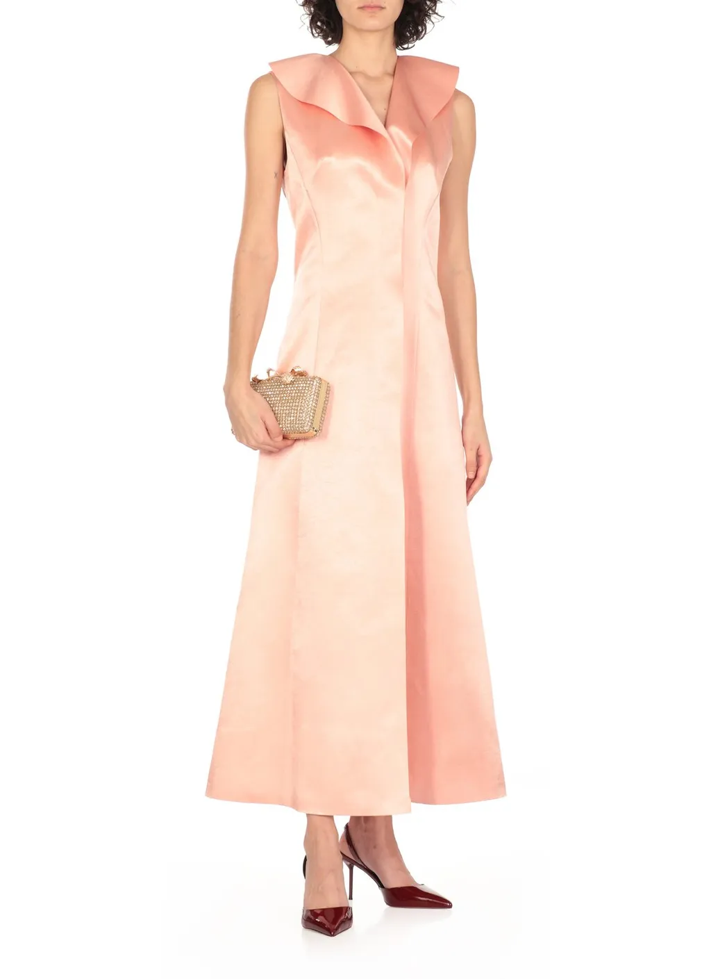 Philosophy Di Lorenzo Serafini Sleeveless Midi Satin Dress