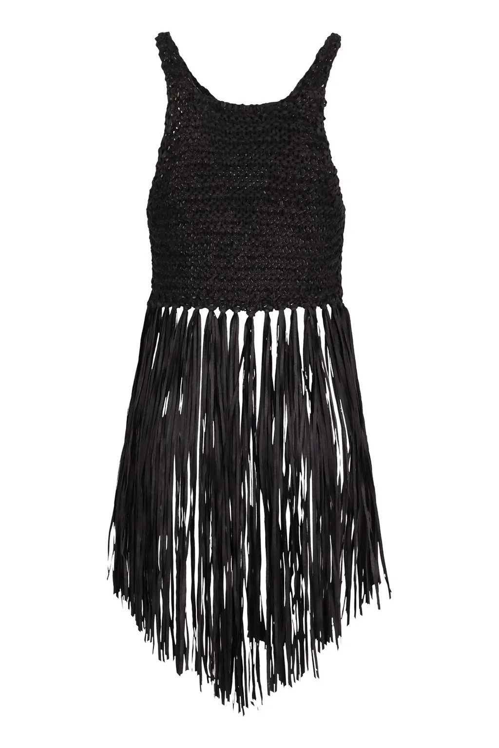 Philosophy Di Lorenzo Serafini Crochet-Knit Fringed Top