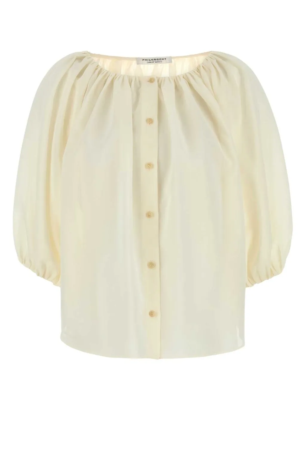 Philosophy Di Lorenzo Serafini Ruched Boat-Neck Blouse