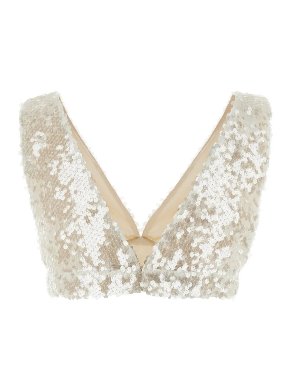 Philosophy Di Lorenzo Serafini Sequined Cropped Top