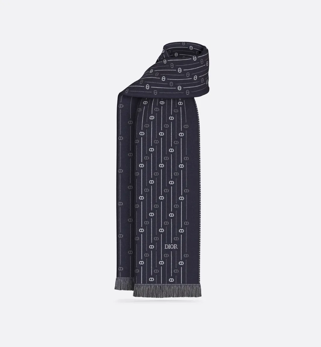 Cd Icon Striped Scarf