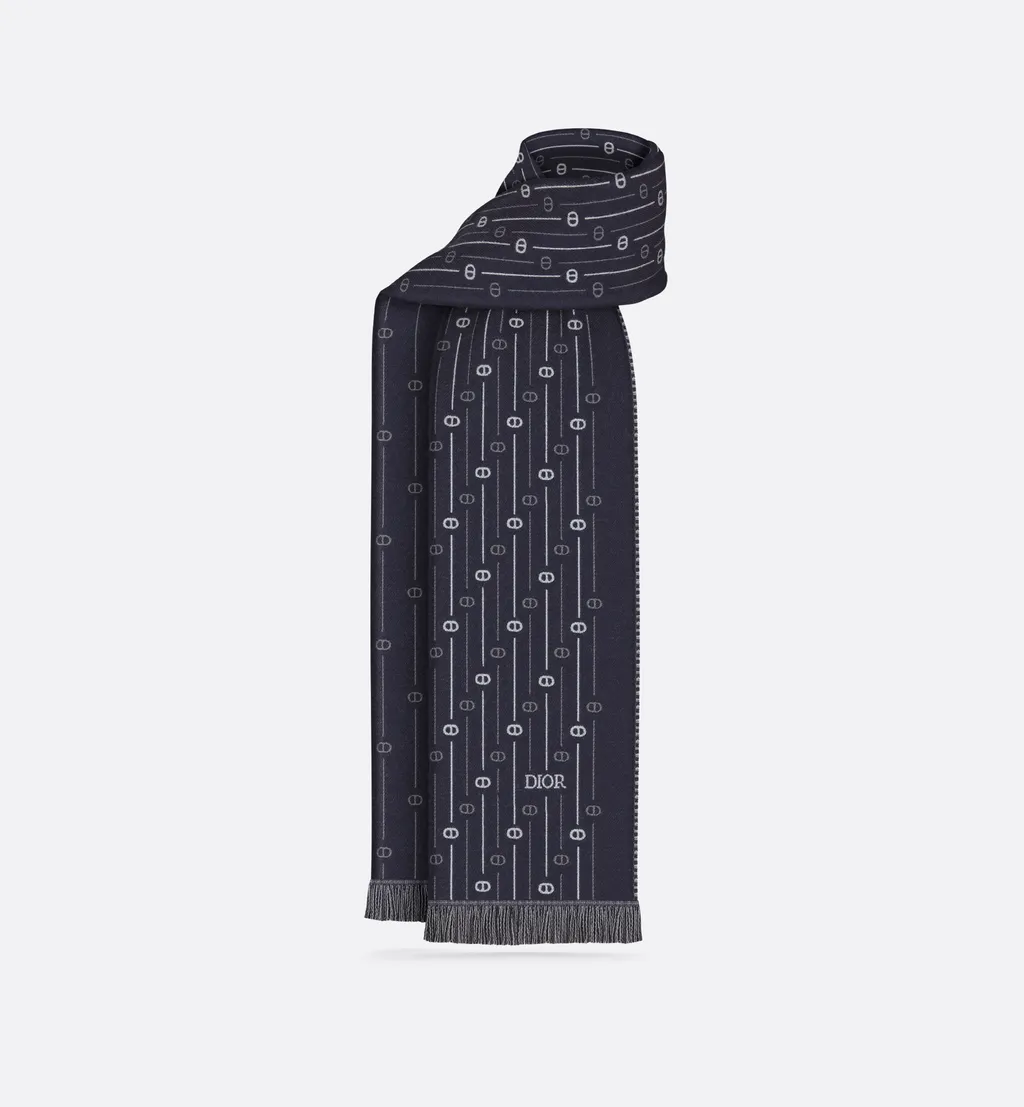 Cd Icon Striped Scarf